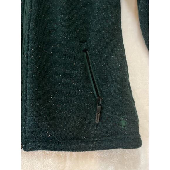 SmartWool Womens XS Hudson Trail Full Zip Fleece Sweater Jacket Hoody Green - Picture 6 of 16